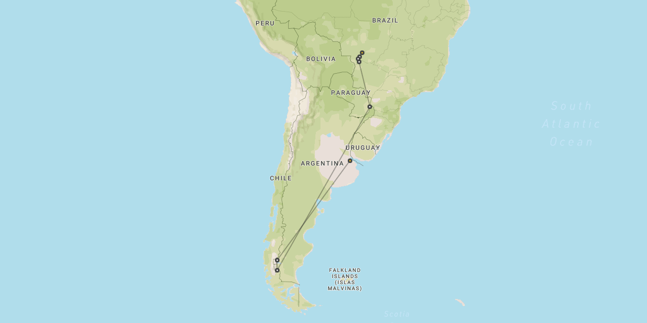 Pantanal, Iguacu & Patagonia