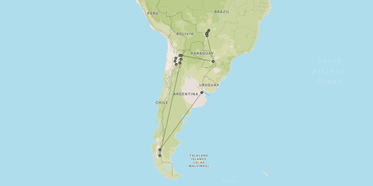 Pantanal, Iguacu & Patagonia