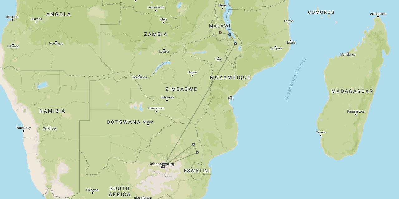 Kruger, Liwonde & Lake Malawi