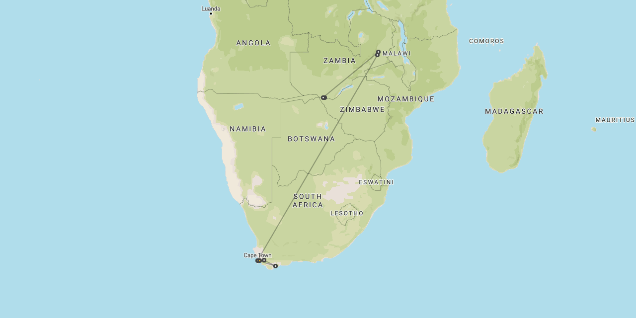 Vic Falls, South Luangwa & Cape