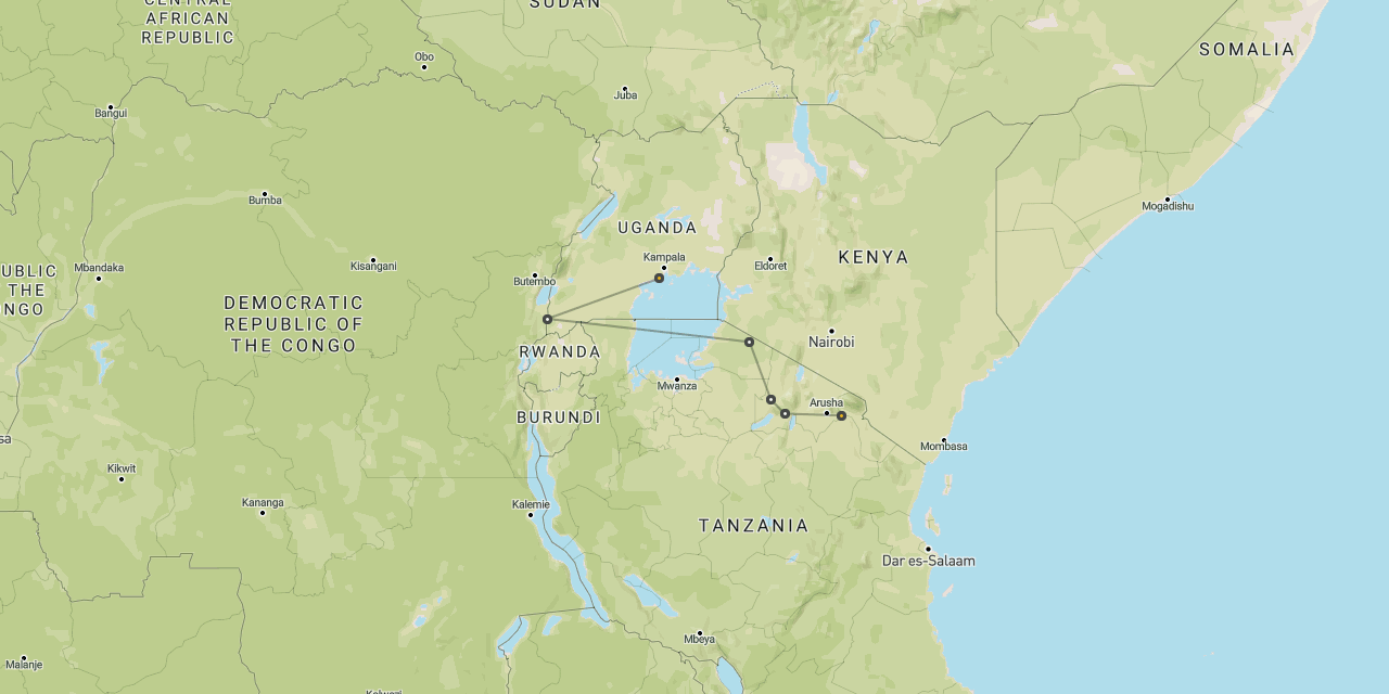 Uganda gorillas & Serengeti