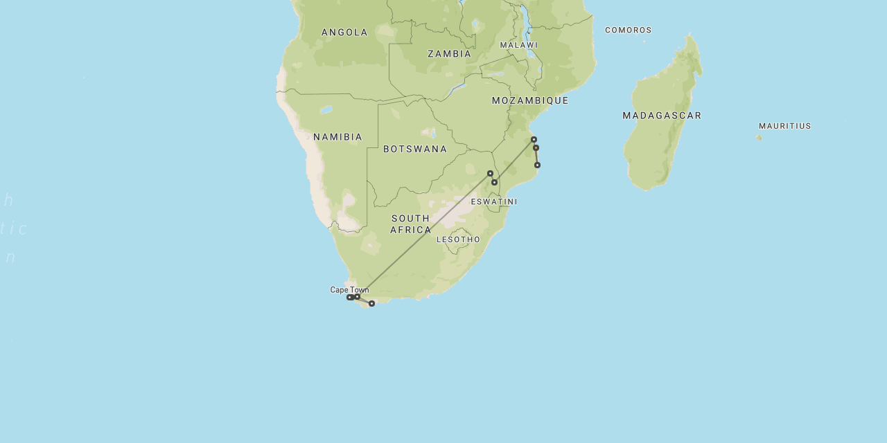 Cape, Kruger & Mozambique