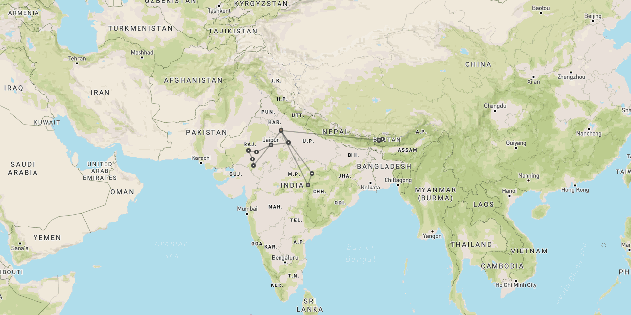 Bhutan, tigers & Rajasthan